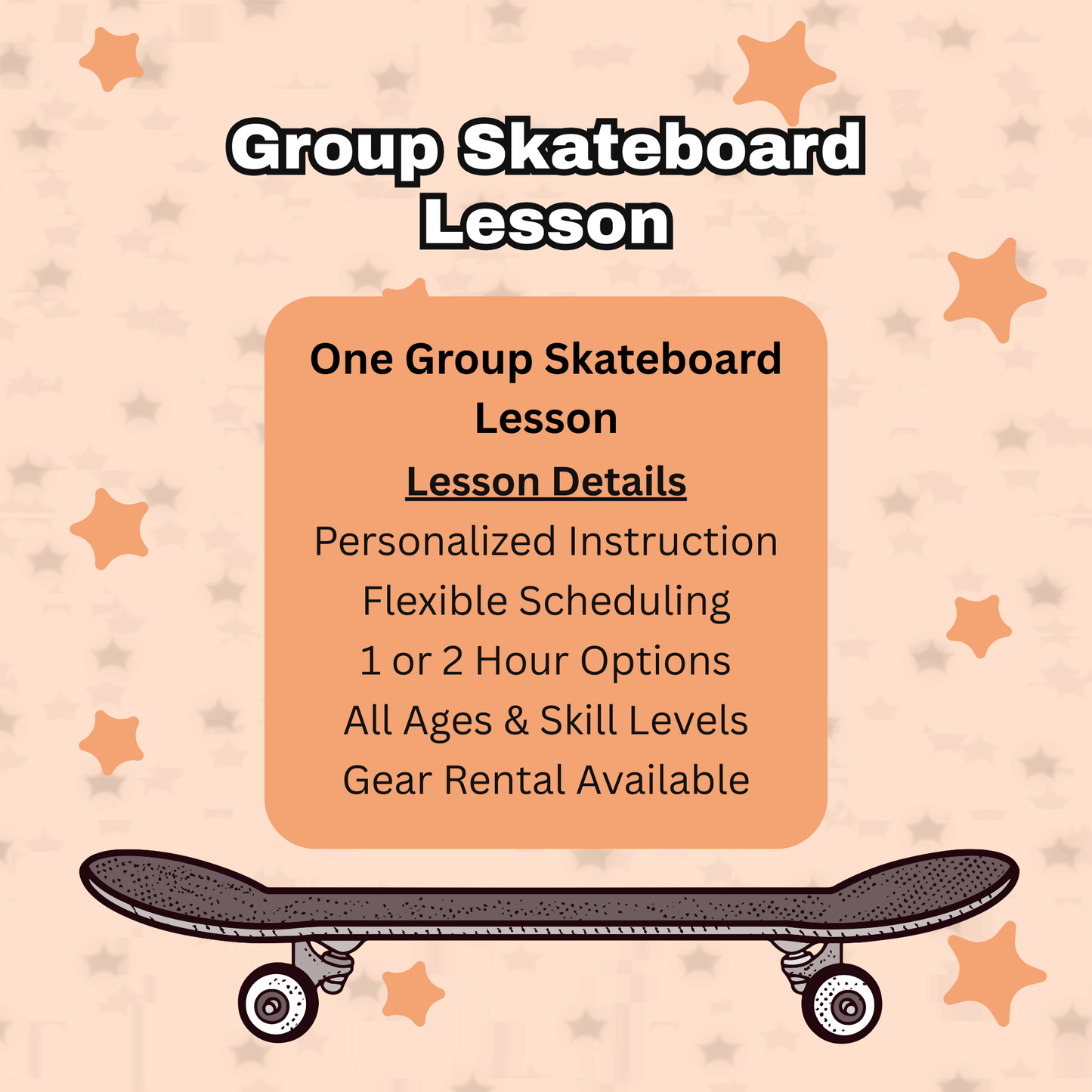 Small Group Skateboarding Lesson