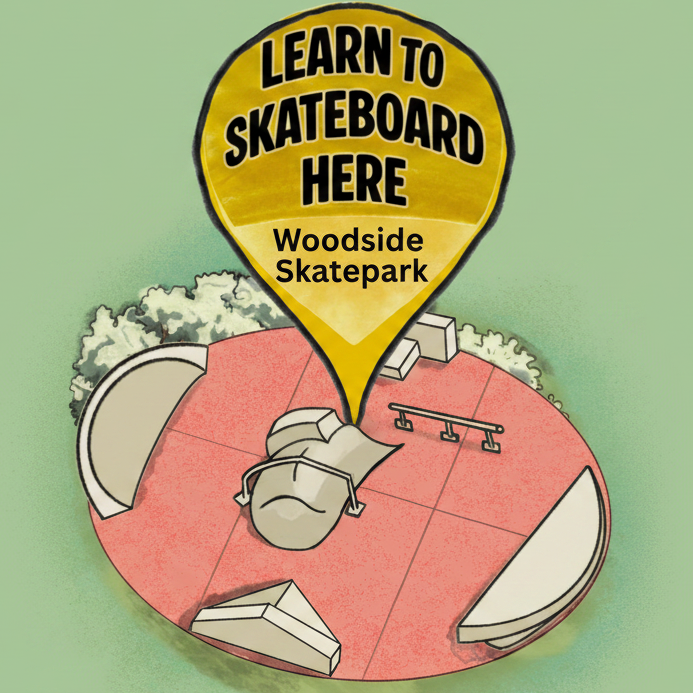 Illustration of Woodside Skatepark